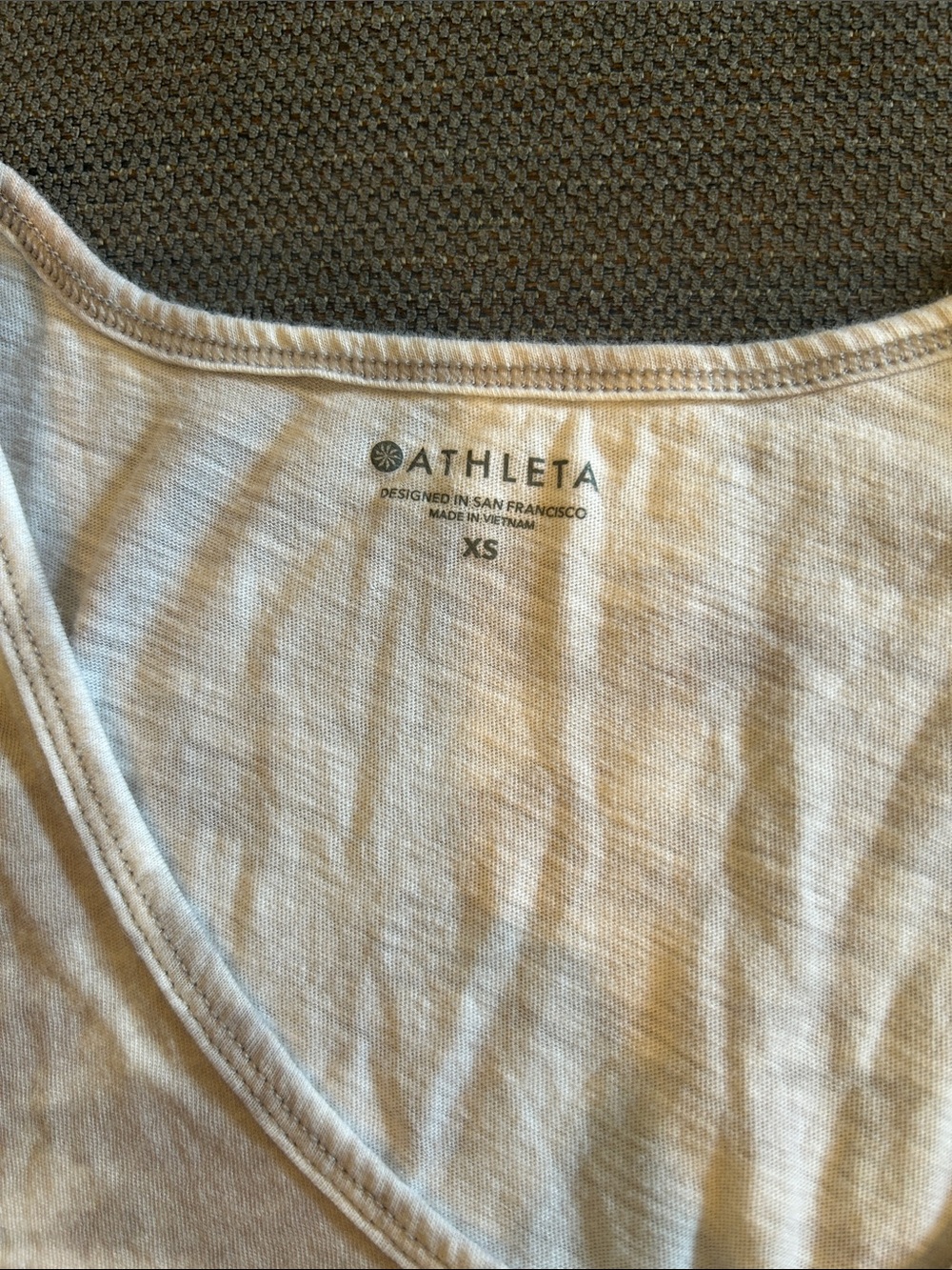 Athleta Light Gray Water Color Racerback Tank - Picture 3 of 3